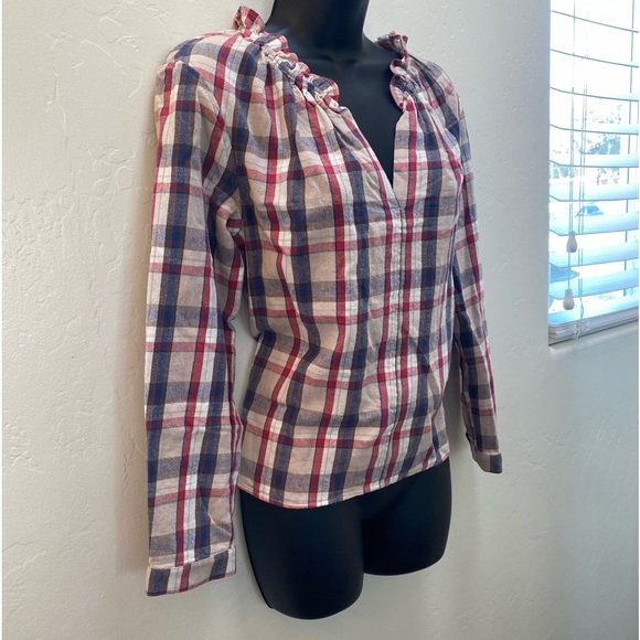 Xirena Long Sleeve Blouse Plaid Size XS - Picture 2 of 9